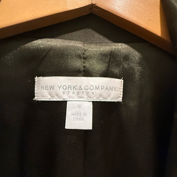 New York & Company Olive Green Blazer with Notched Lapels size 12 stretch - Picture 3 of 11